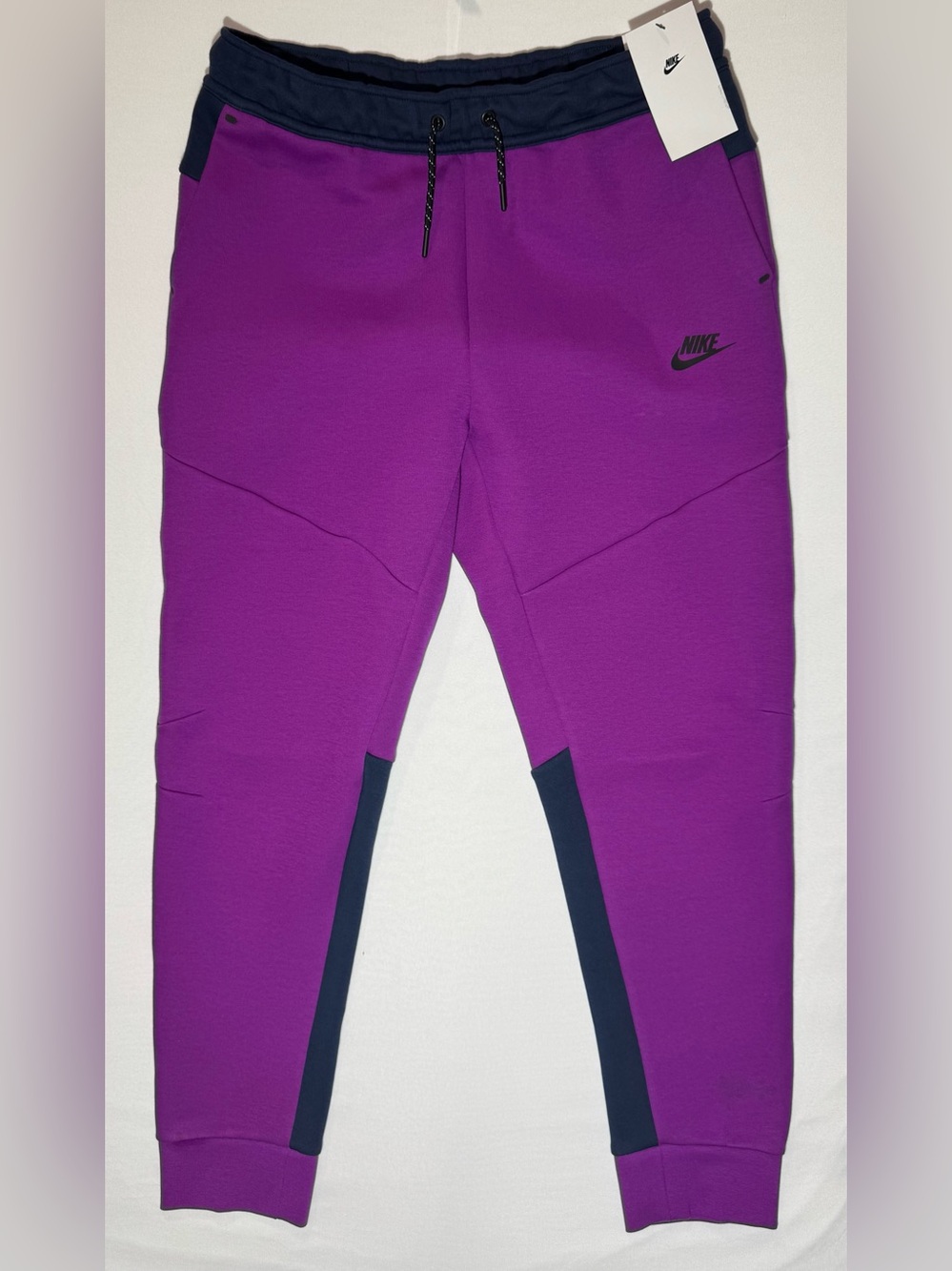 Nike Kids XL Techwear Feece Jogger Pant Color Block Berry/Navy